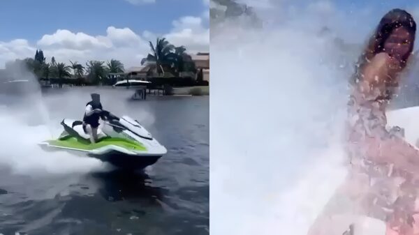 Als je die eikel op z'n jetski niet veel later bij een steiger ziet dobberen