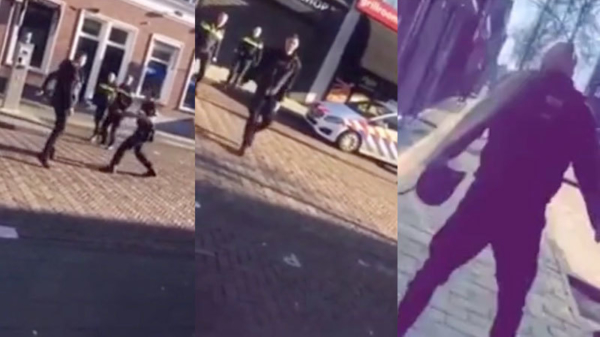 Verwarde "strijder" in Waalwijk valt 3 politieagenten aan