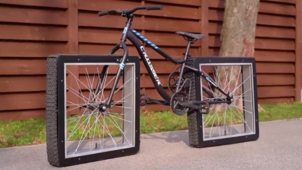 Je wist niet dat het bestond: een fiets met vierkante wielen
