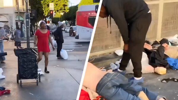 's ochtends vroeg kijk je in Los Angeles je ogen uit als je over straat loopt