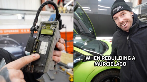 Dit kleine onderdeel van de Lamborghini Murciélago kost maar liefst € 1800,-