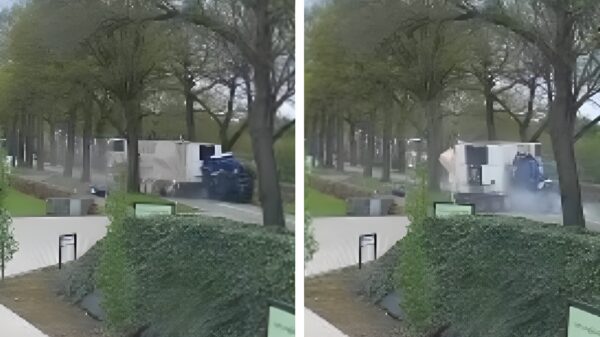 Vrachtwagenchauffer naar het ziekenhuis nadat 'ie bij Horst meerdere bomen ramt