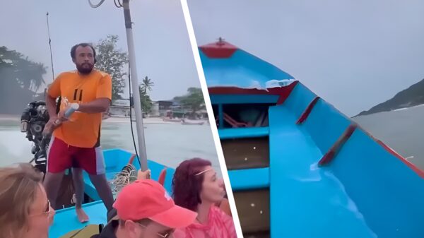 Enorme golven maken bruut einde aan gezellig boottochtje