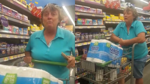 Racistische dame gaat lekker los in de Wal-Mart
