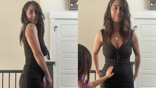 Dochter geeft haar eerlijke mening over mama's nieuwe jurkje