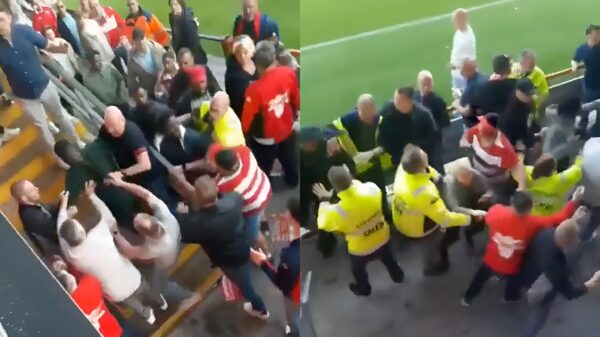 Spelers, families en fans met elkaar op de vuist tijdens Jong FC Volendam en IJsselmeervogels