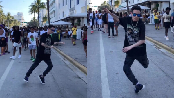 De getalenteerde Psykosis gooit er op straat een smooth dansje uit