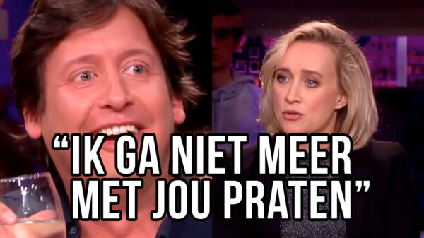 Eva Jinek kan flauw grapje van Steven Kazàn niet echt waarderen