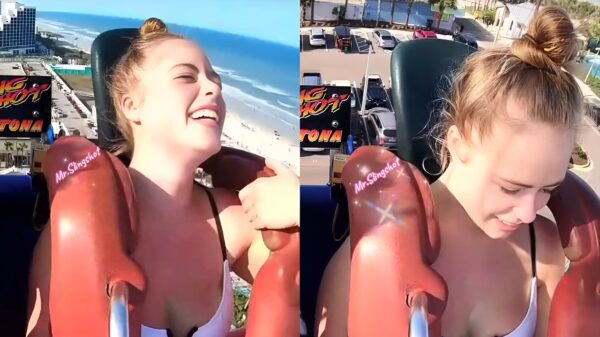 Ouderwets de zwaartekracht trotseren tijdens een ritje in de slingshot