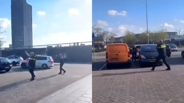 Politie lost waarschuwingsschot vanwege verwarde man met mes in Woensel