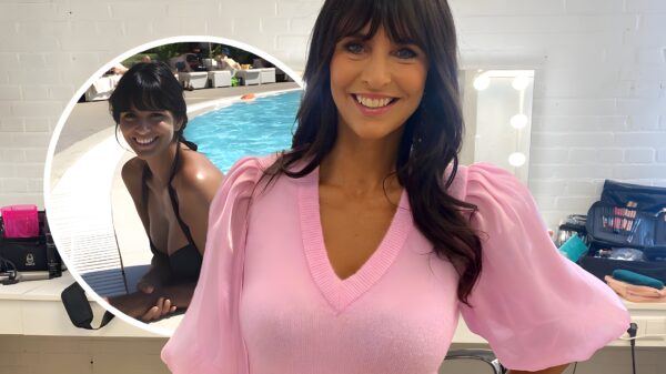 Een behoorlijk zomerse vakantiefoto van de altijd keurige Sandra Schuurhof