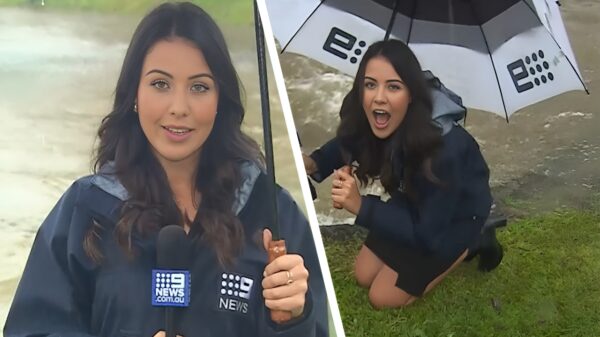 Weervrouw Tyra Stowers gaat 'down under' tijdens live-verslag