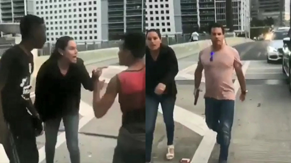 Racist trekt pistool als jongeren over voet van zijn vriendin fietsen