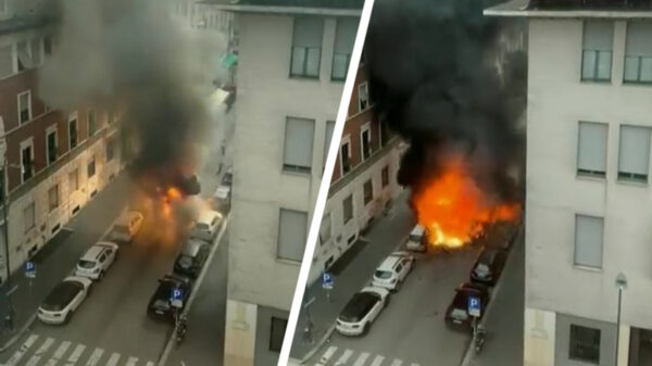 Zo ziet het eruit als een elektrische auto in vlammen opgaat