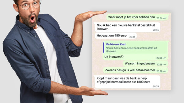 Oplichter alert: haar 'nieuwe kind' heeft een bankstel uit Litouwen gekocht