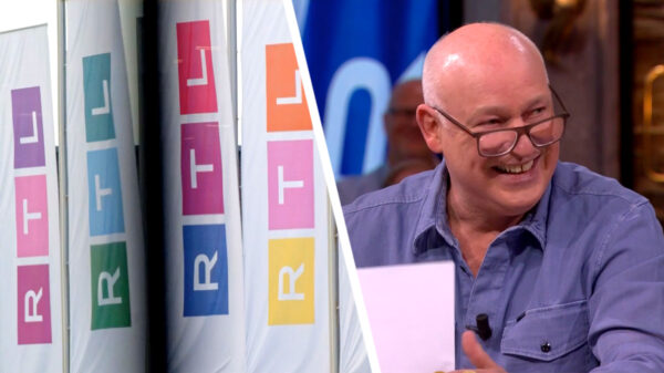 René van der Gijp schatert om de uitleg van het nieuwe logo RTL Nederland
