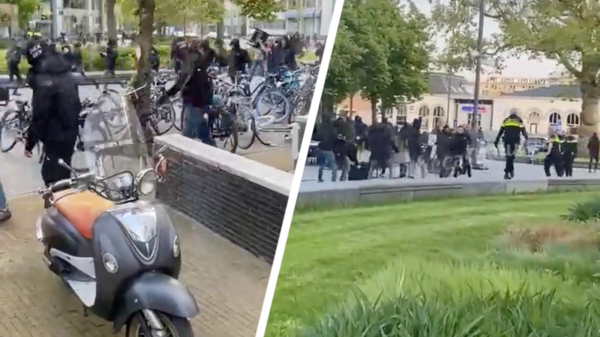 Massale vechtpartij tussen 'supporters' Cambuur en Leeuwarden, treinverkeer stilgelegd