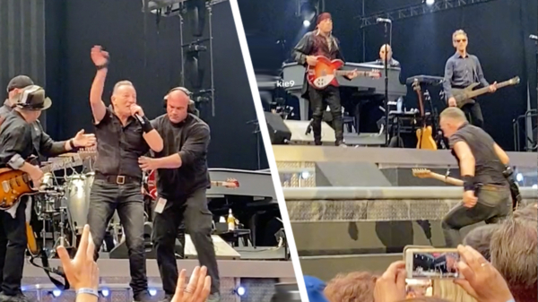 Bruce Springsteen gaat op z'n plaat tijdens optreden in Johan Cruijff Arena