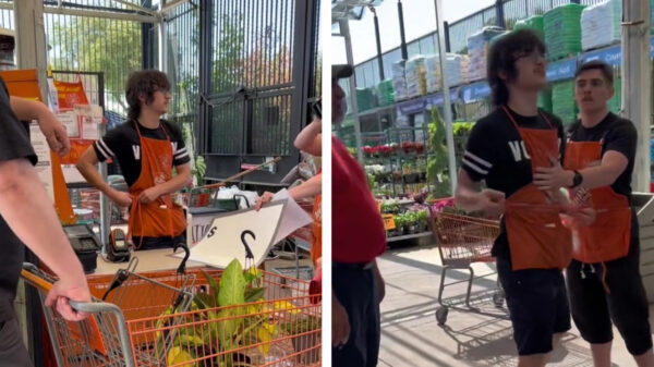 Medewerker Home Depot flipt en neemt ontslag na aanvaring met vervelende klant