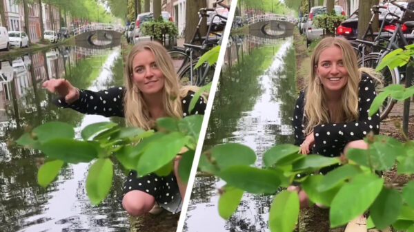 Cameraman laat Fleur tactvol weten dat ze een wardrobe malfunction heeft