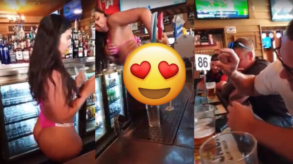 Dankzij deze appetijtelijke barvrouw blijf je de hele avond biertjes bestellen!
