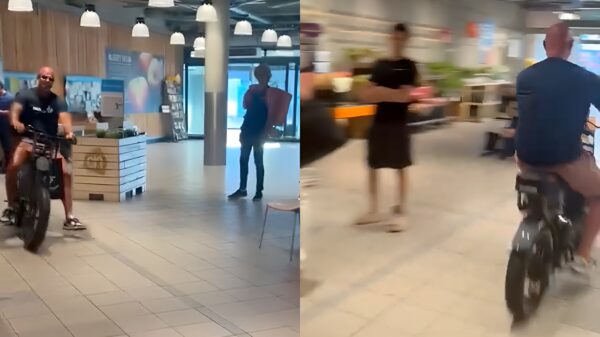 Speciale aanbieding: Alex Soze die dwars door de Albert Heijn rijdt