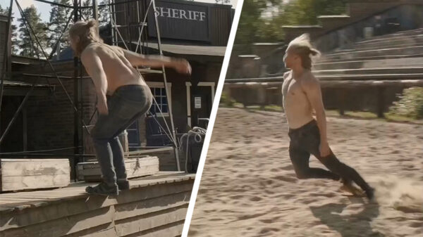 Stuntman Otto Nyholm laat zien hoe je in een film geloofwaardig neergaat