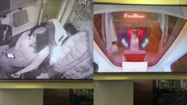 Appende machiniste rijgt haar tram knetterhard aan stilstaande voorligger