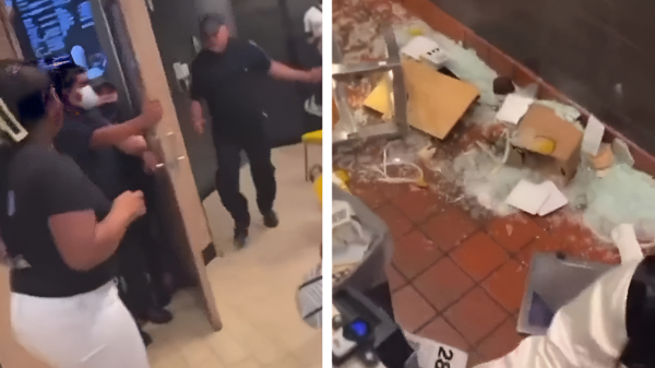 Groep jongeren sloopt en plundert McDonald's in Los Angeles op 'Juneteenth'