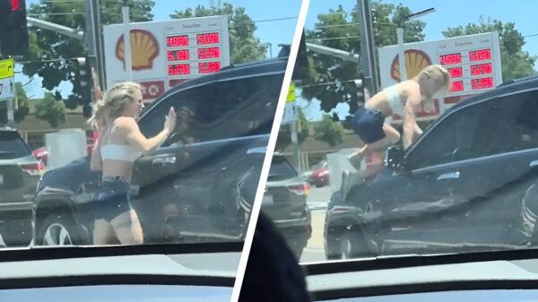 Furieuze fitgirl sloopt voorruit tijdens verkeersfittie in Amerika