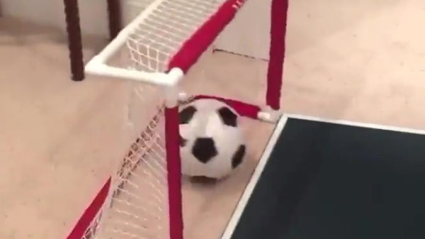 Dit is de meest omslachtige manier om een doelpunt te scoren