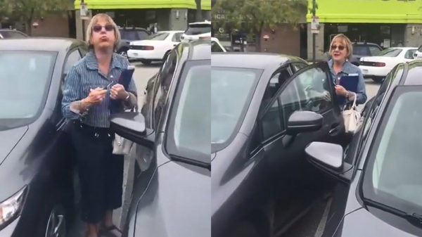 Karin kan beter eerst naar d'r eigen parkeerkunsten kijken voordat ze een Chinese vrouw afzeikt