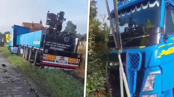 Belgische vrachtwagenbestuurder valt in slaap en ramt geparkeerde auto