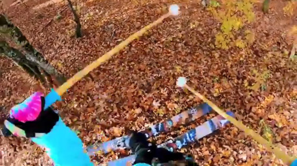 Dankzij die vallende bladeren kun je ook nu al prima skiën!