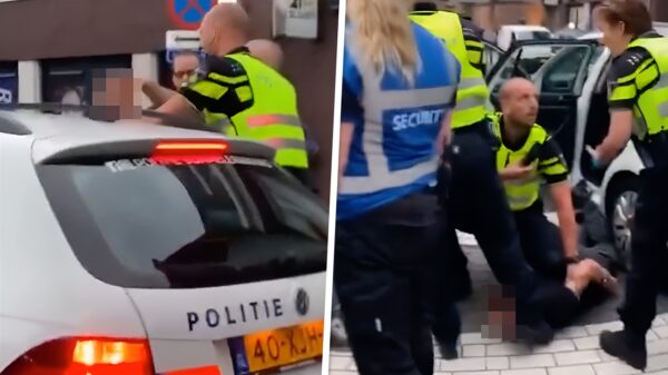 Jongen wordt hardhandig aangehouden nadat hij de ruit van een politieauto sloopt
