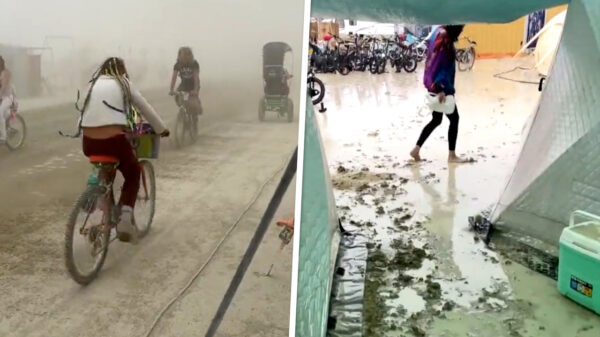 Complete chaos op Burning Man 2023: van stofhappen naar modderbaden