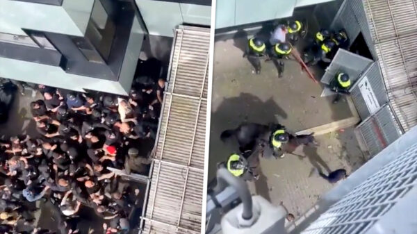 Rellen tussen fans Utrecht en Feyenoord, supporters gezinsvak vluchten garage in