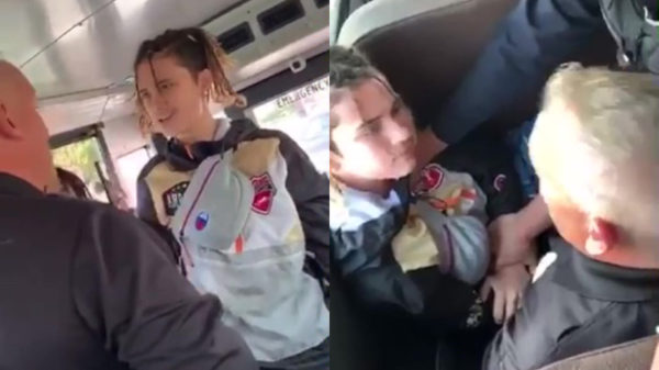 Patserig etterbakje heeft een te grote bek en krijgt 5 man politie op zijn dak