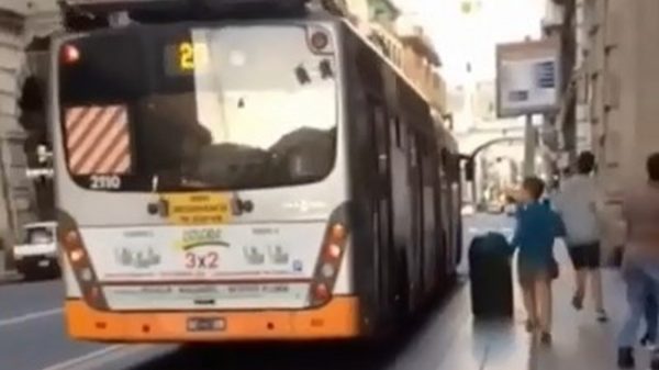 Rennen om de bus te halen