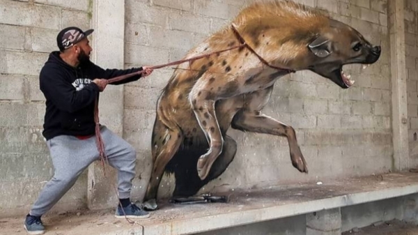 Deze gruwelijk vette 3D-graffiti ziet er levensecht uit