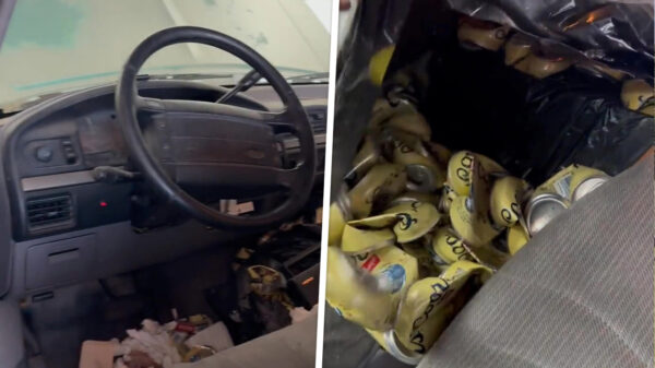Amerikaanse garagemedewerkers treffen bizarre hoeveelheid bierblikken in auto aan