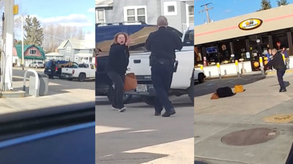 Vrouw probeert de duivel uit een politieagent te drijven: do noooootttttt!