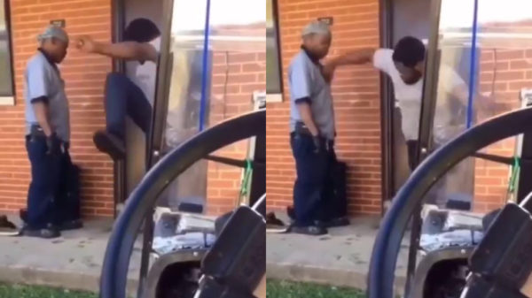 Ga nooit te dichtbij je deurtrappende homie staan