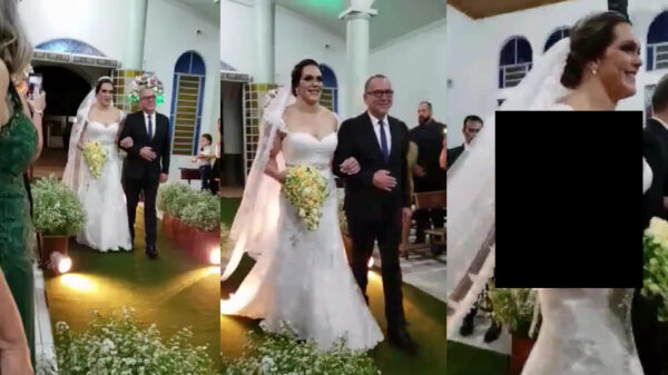 Deze bruid heeft een nogal bijzondere lichaamsbouw