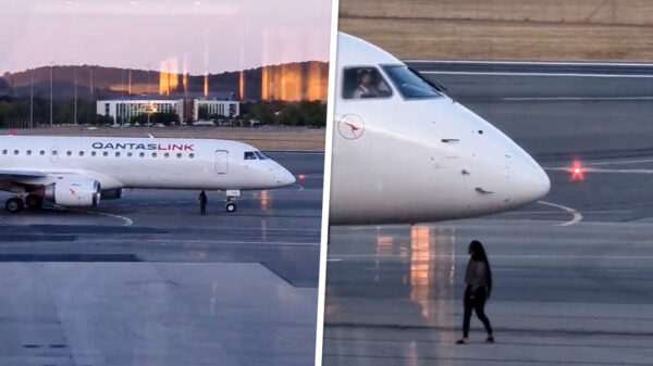 Vrouw op Canberra Airport gearresteerd die startbaan op rent om haar vlucht te halen
