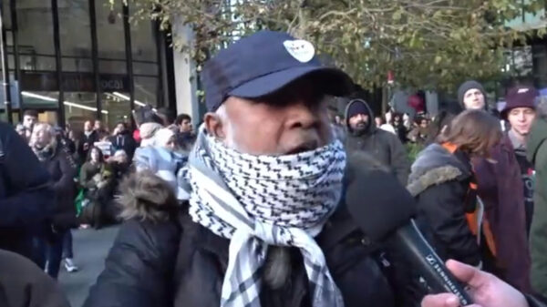 Pro-Palestinademonstrant doet bizarre uitspraken tijdens protestmars in Londen