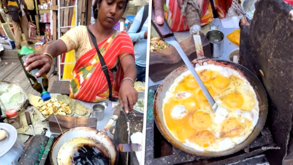 Een vers gebakken streetfood-eitje haal je op elke straathoek in India