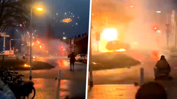 Handhavers in Katwijk met vuurwerk beschoten door cafégangers