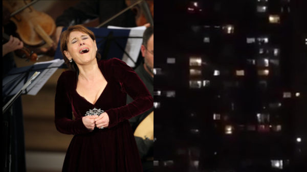 Als je als operazangeres aan het oefenen bent en van de hele buurt applaus krijgt