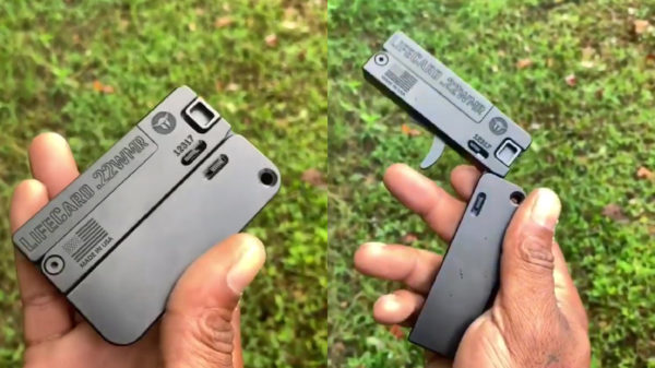 De Lifecard .22WMR is een pistool in creditcardformaat